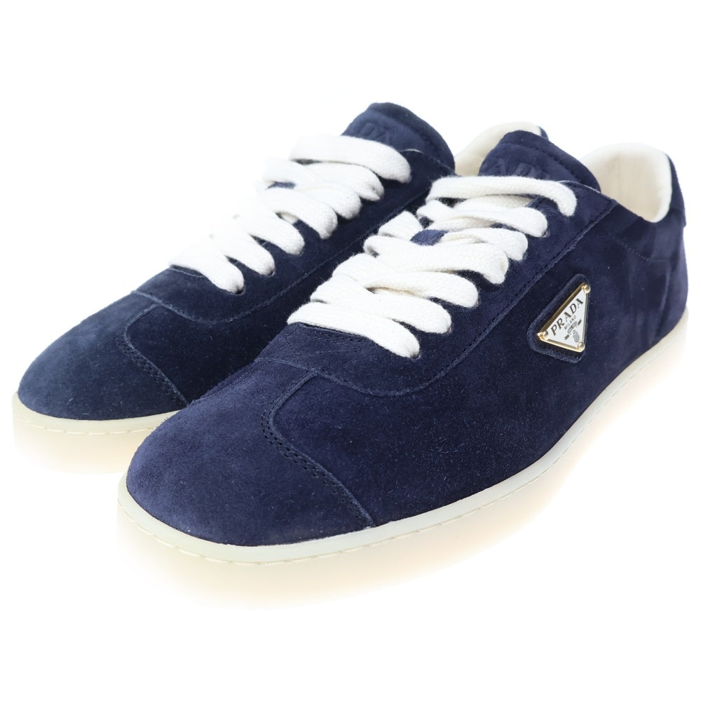 PRADA(プラダ) LANE レーン トライアングルロゴプレート スウェード ローカットスニーカー ネイビー 2EE394