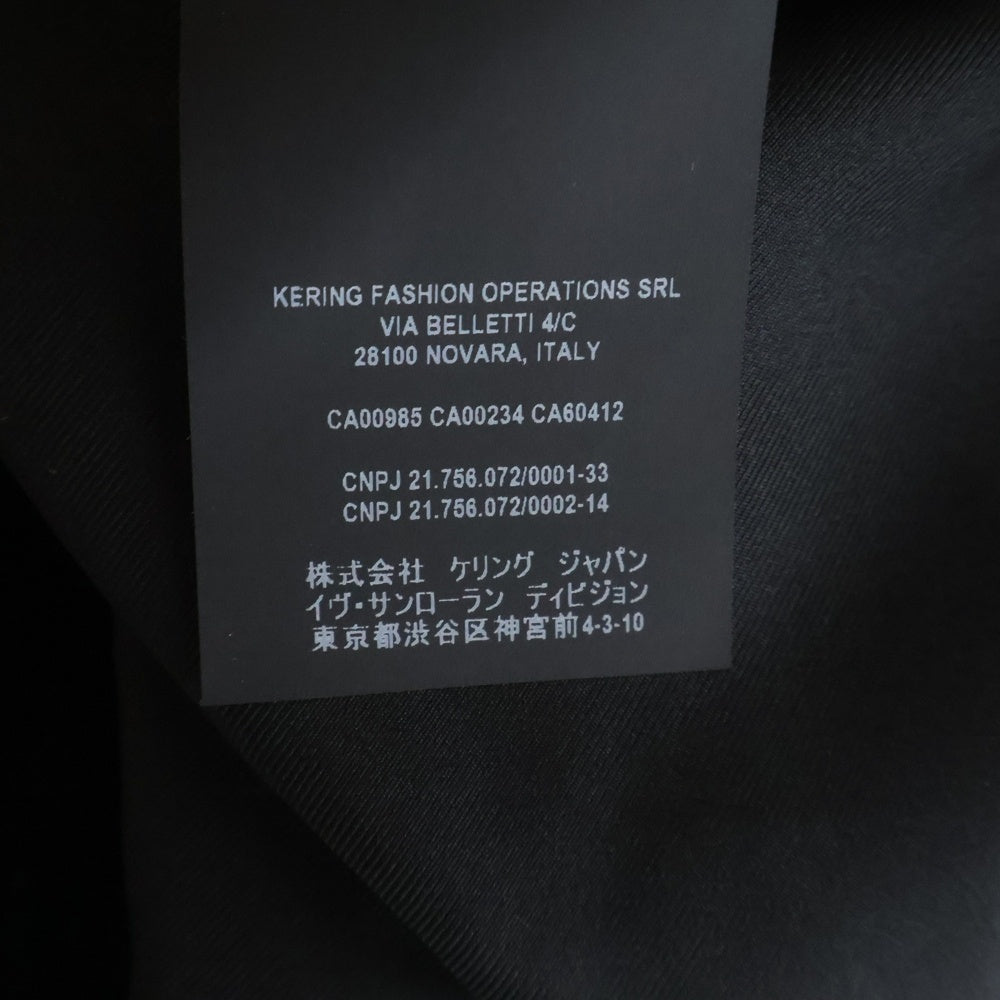 SAINT LAURENT PARIS(サンローランパリ) ベルベット 2B シングルテーラードジャケット ネイビー 633013