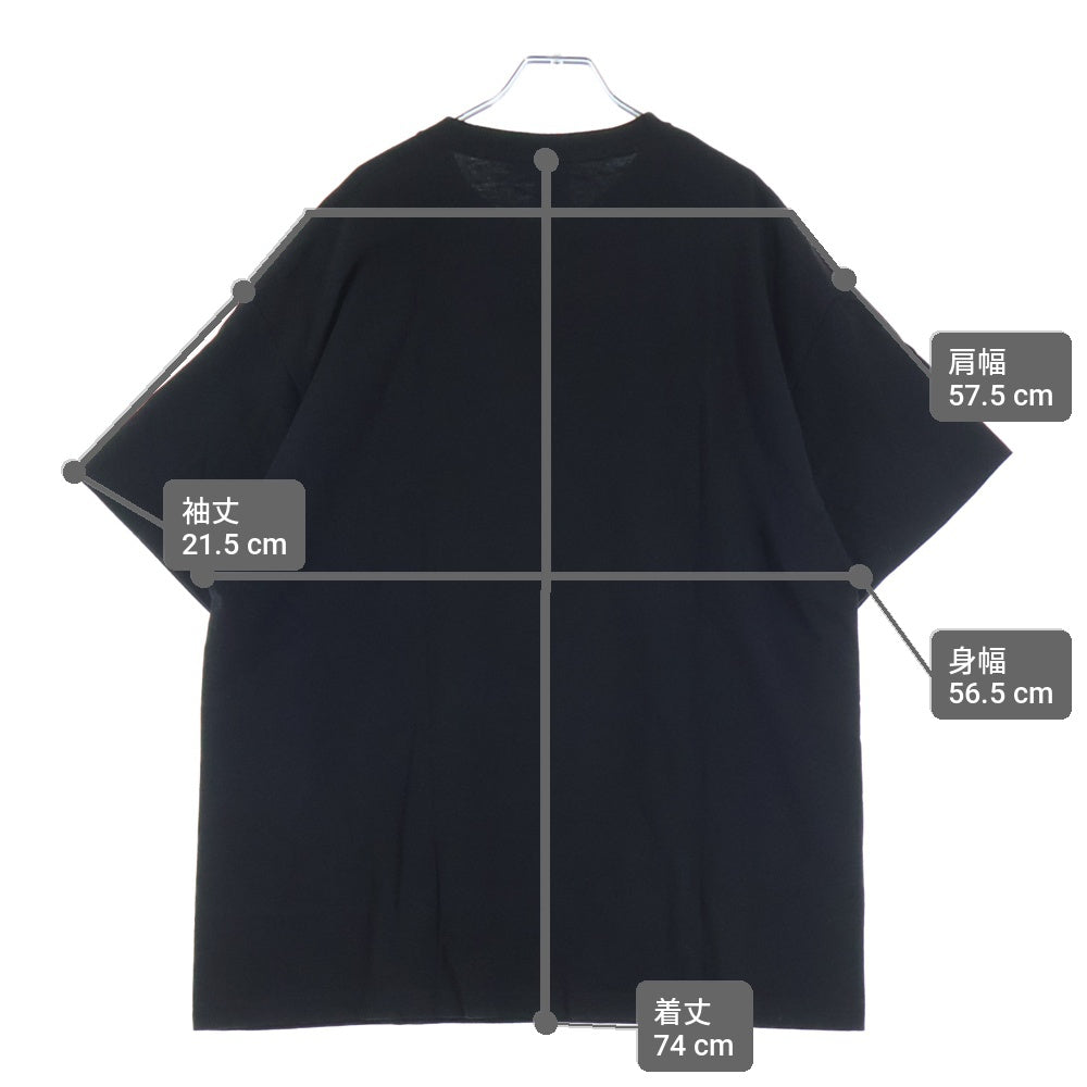 GEEKSRULE(ギークスルール) ×SERIAL EXPERIMENTS LAIN シリアルエクスペリメンツレイン シルクスクリーンプリント クルーネックプルオーバー 半袖Tシャツカットソー ブラック