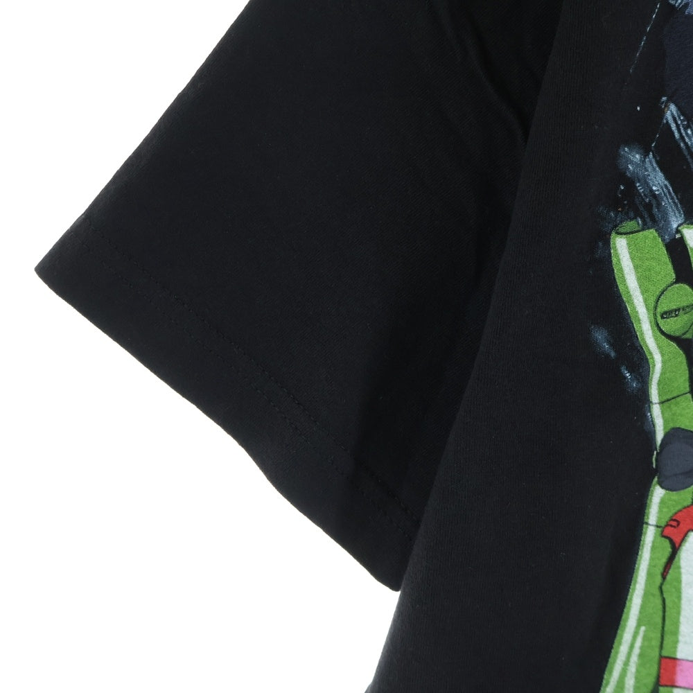 GEEKSRULE(ギークスルール) ×BUBBLEGUM CRISIS バブルガムクライシス シルクスクリーンプリント クルーネックプルオーバー 半袖Tシャツカットソー ブラック