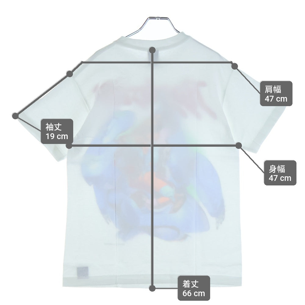 GEEKSRULE(ギークスルール) ×APPLE SEED アップルシード シルクスクリーンプリント クルーネックプルオーバー 半袖Tシャツカットソー ホワイト