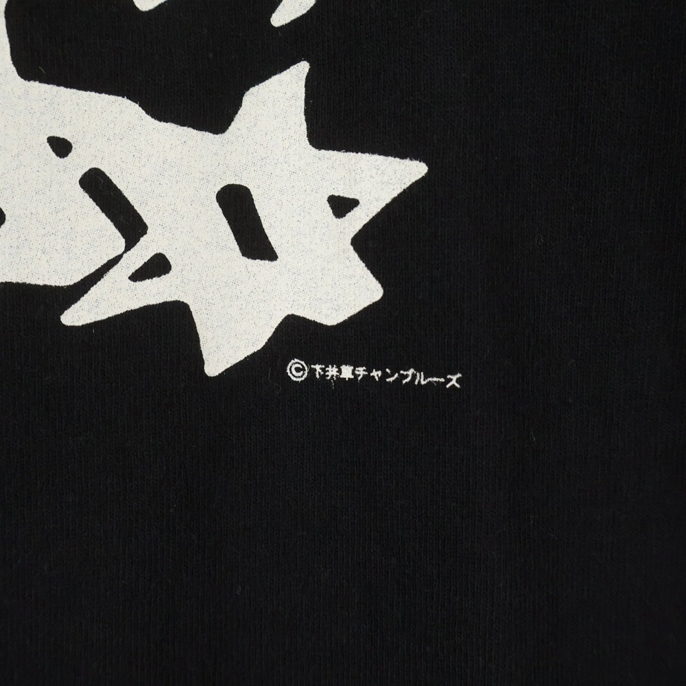 GEEKSRULE(ギークスルール) ×SAMURAI CHAMPLOO サムライチャンプルー シルクスクリーンプリント クルーネックプルオーバー 半袖Tシャツカットソー ブラック