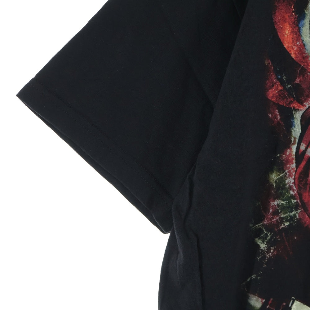 GEEKSRULE(ギークスルール) ×HELLSING ヘルシング セラス・ヴィクトリア シルクスクリーンプリント クルーネックプルオーバー 半袖Tシャツカットソー ブラック