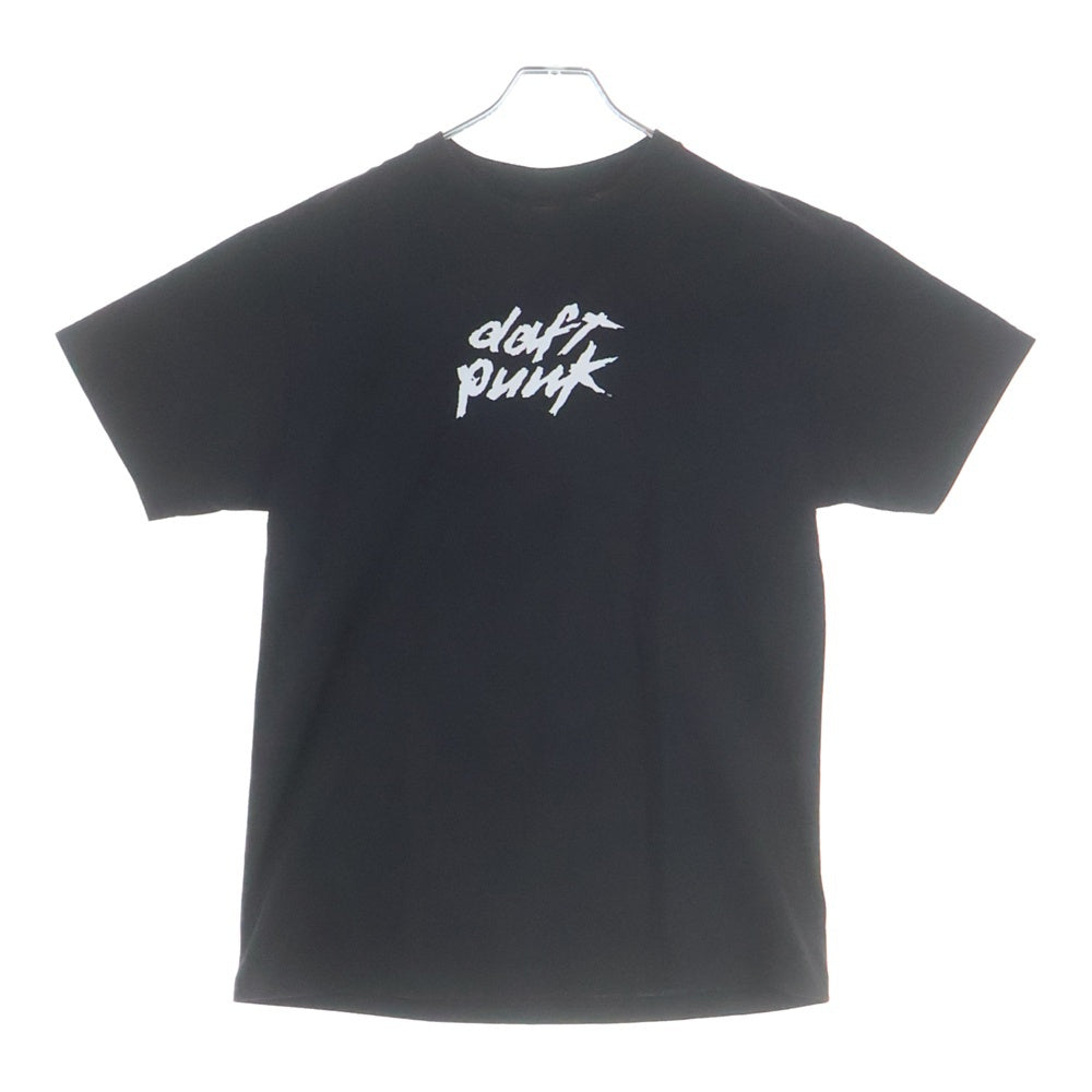 GEEKSRULE(ギークスルール) ×DAFT PUNK ダフトパンク シルクスクリーンプリント クルーネックプルオーバー 半袖Tシャツカットソー ブラック