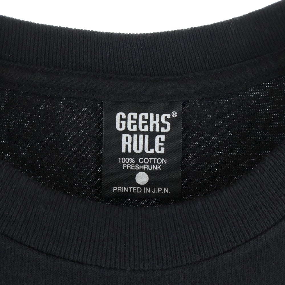 GEEKSRULE(ギークスルール) ×STAR WARS THE CLONE WARS スターウォーズ クローンウォーズ シルクスクリーンプリント クルーネックプルオーバー 半袖Tシャツカットソー ブラック