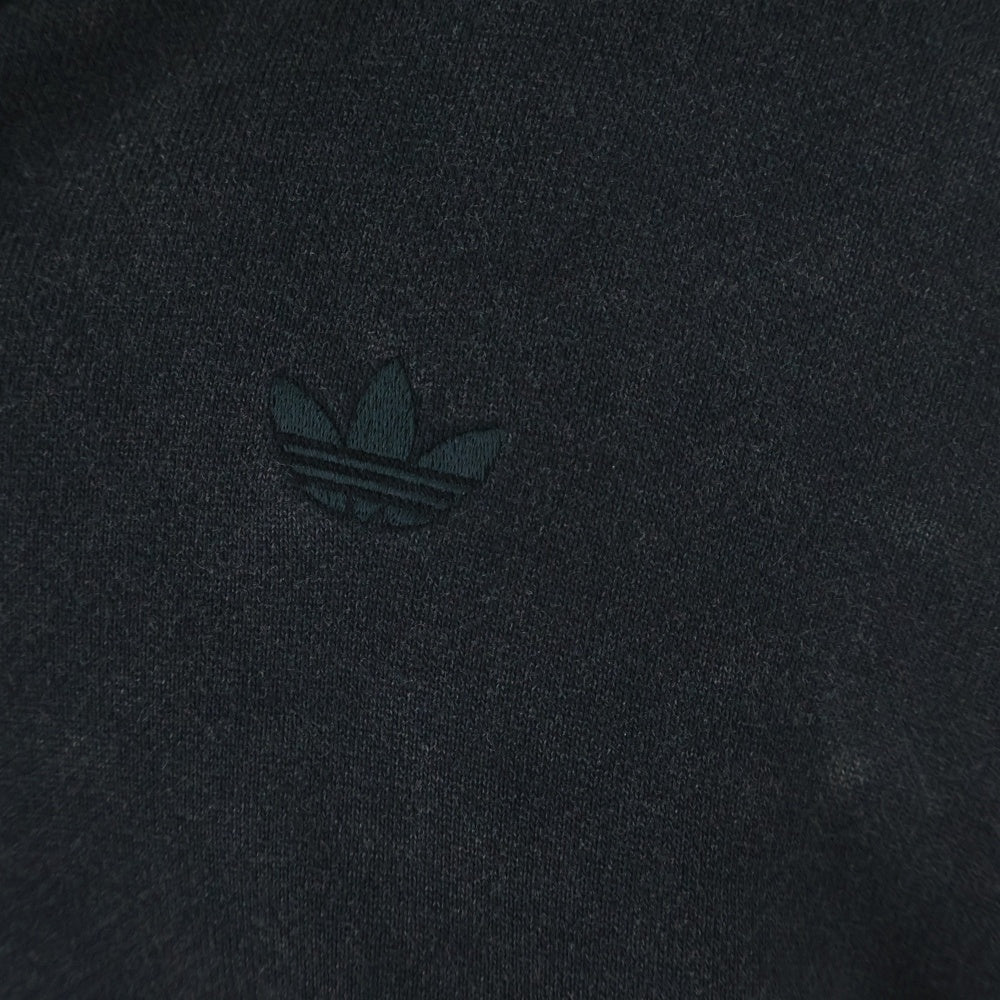 adidas(アディダス) ADILENIUM SEASON 3 アディレニウム シーズン3 ロゴグラフィックエンブロイダリー ウォッシュ加工 フルジップスウェットパーカー フーディー ブラック JZ5638