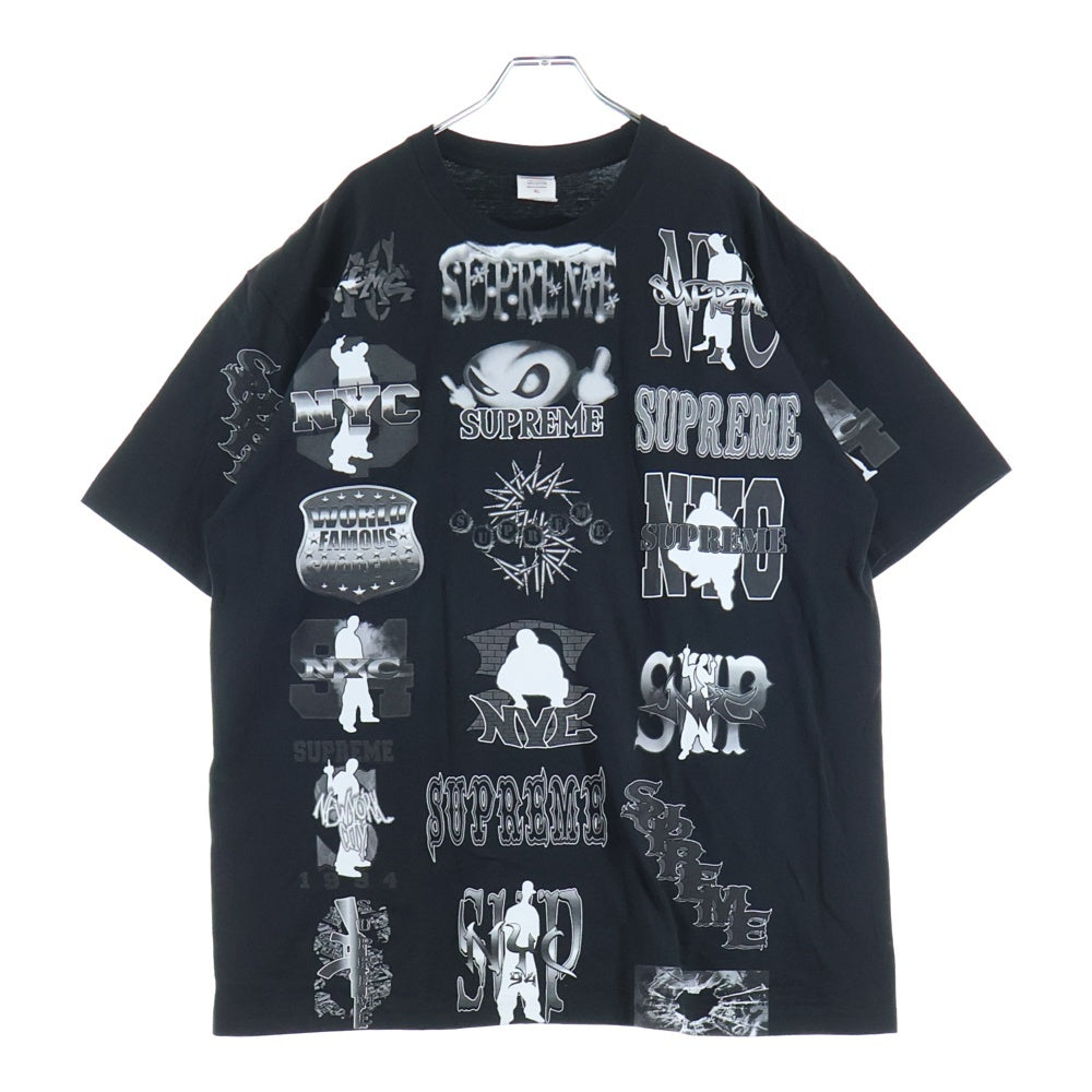 SUPREME(シュプリーム) 26SS Flash Tee フラッシュ 全面プリントデザイン クルーネック 半袖Tシャツ カットソー ブラック