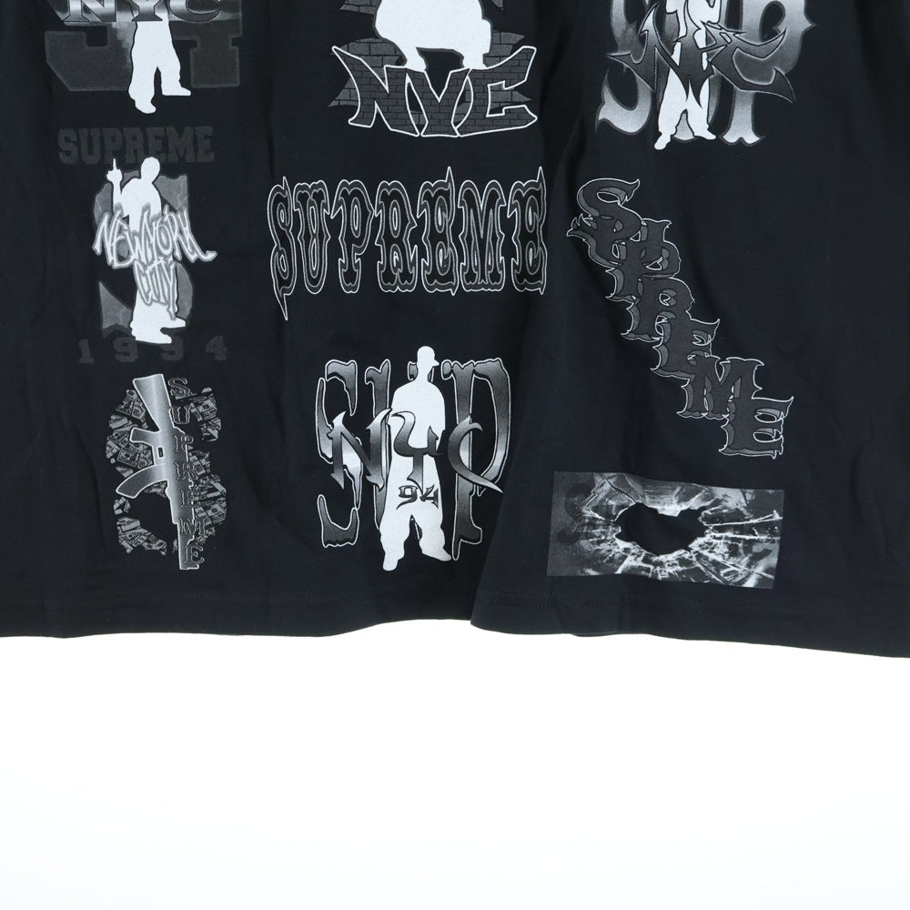SUPREME(シュプリーム) 26SS Flash Tee フラッシュ 全面プリントデザイン クルーネック 半袖Tシャツ カットソー ブラック
