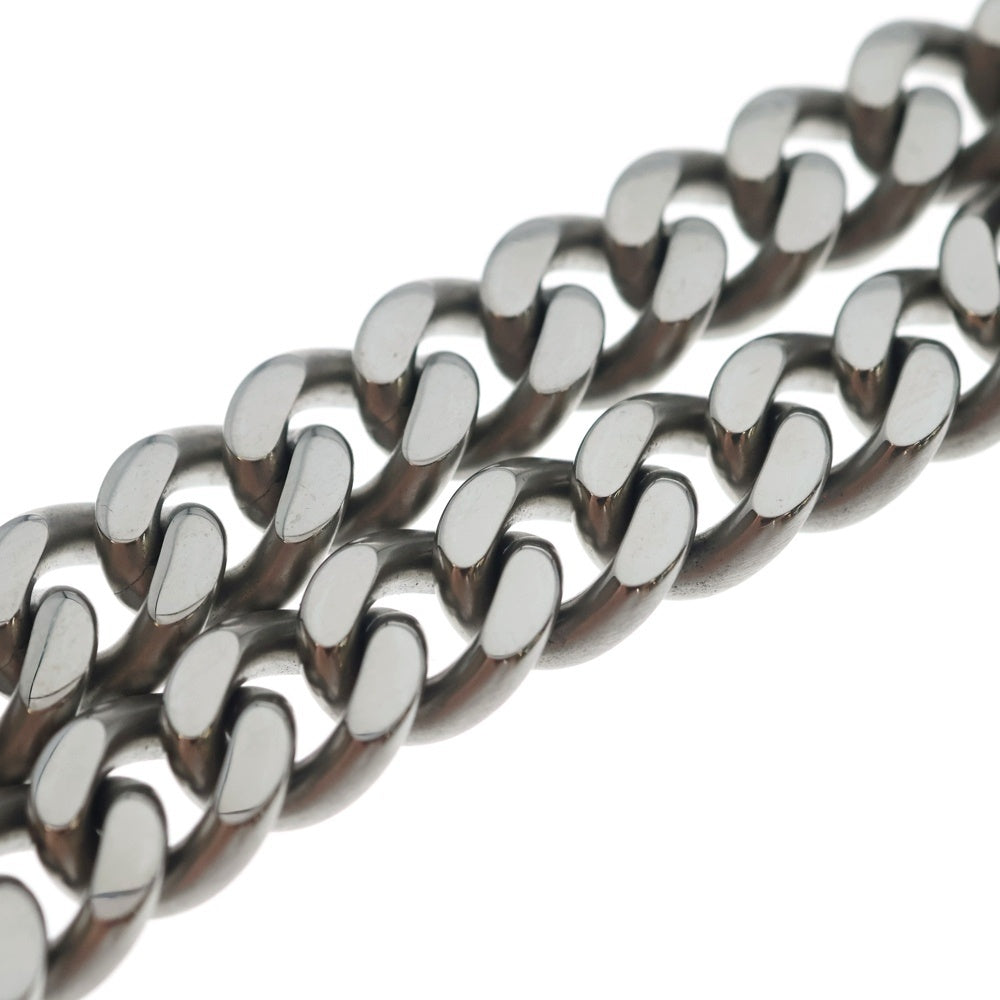 DIESEL(ディーゼル) Dロゴプレート チェーン ステンレスネックレス シルバー DX1433040