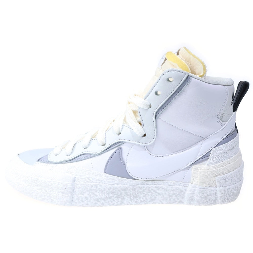 NIKE(ナイキ) ×SACAI BLAZER MID サカイ ブレーザー ミッドカットスニーカー ホワイト US9/27cm BV0072-100