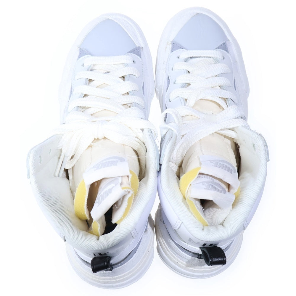 NIKE(ナイキ) ×SACAI BLAZER MID サカイ ブレーザー ミッドカットスニーカー ホワイト US9/27cm BV0072-100
