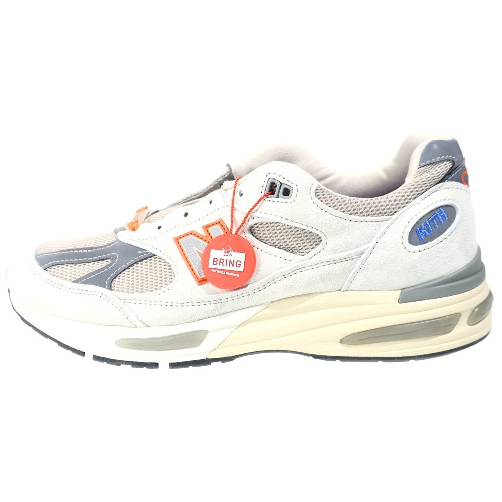 New Balance(ニューバランス) ×KITH U991KT2 キス マディソンスクエアガーデン 991V2 ローカットスニーカー グレー/オレンジ US9.5/27.5cm