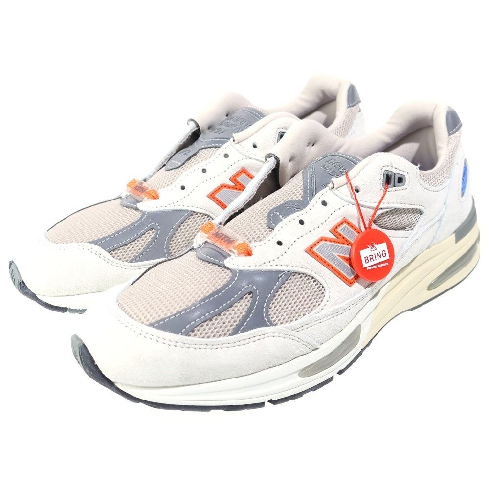 New Balance(ニューバランス) ×KITH U991KT2 キス マディソンスクエアガーデン 991V2 ローカットスニーカー グレー/オレンジ US9.5/27.5cm