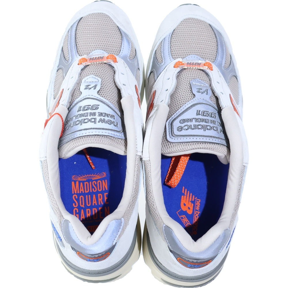 New Balance(ニューバランス) ×KITH U991KT2 キス マディソンスクエアガーデン 991V2 ローカットスニーカー グレー/オレンジ US9.5/27.5cm