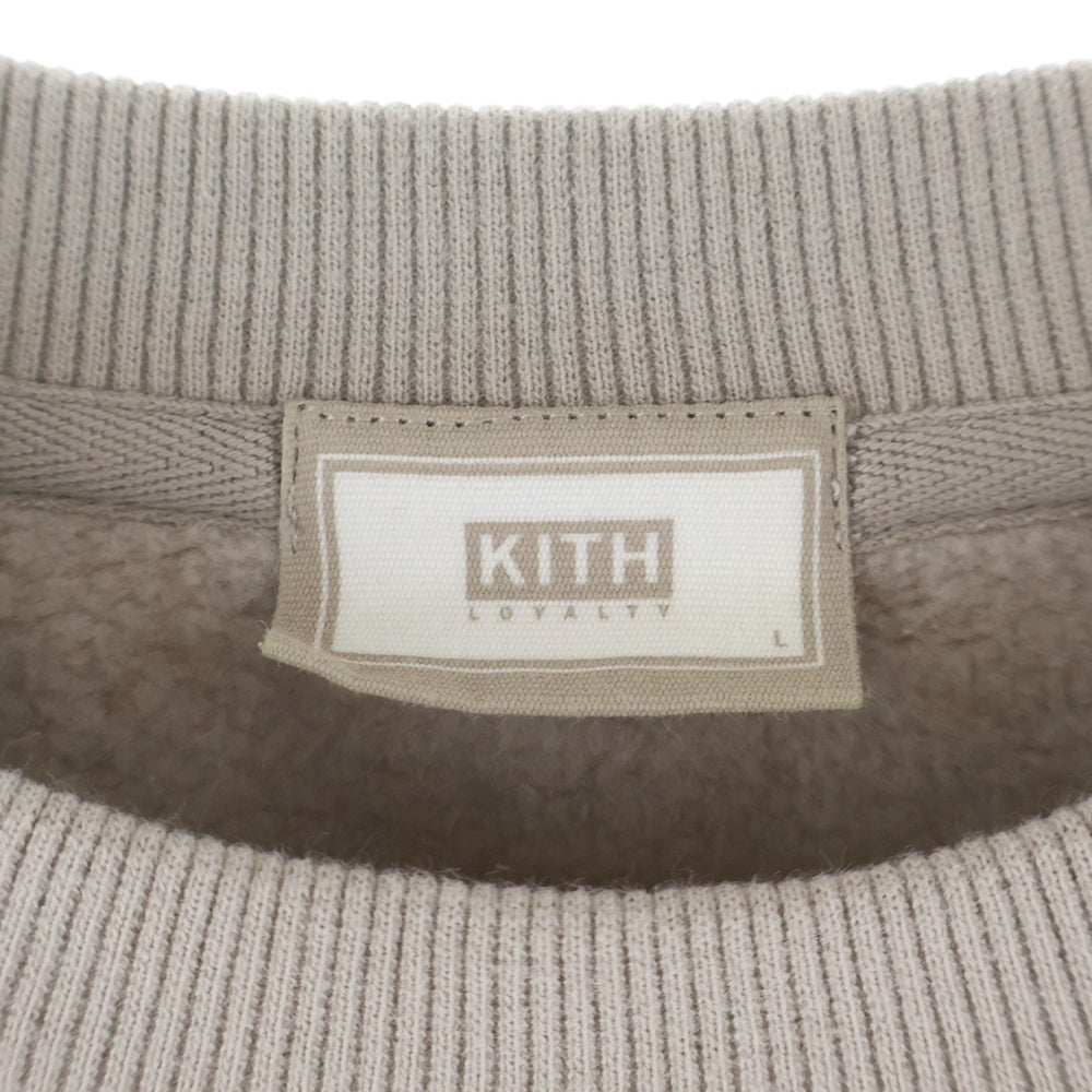 KITH(キス) Classic Logo Nelson Crewneck ボックスロゴ クルーネックプルオーバースウェットシャツ グレー KHM032548-204