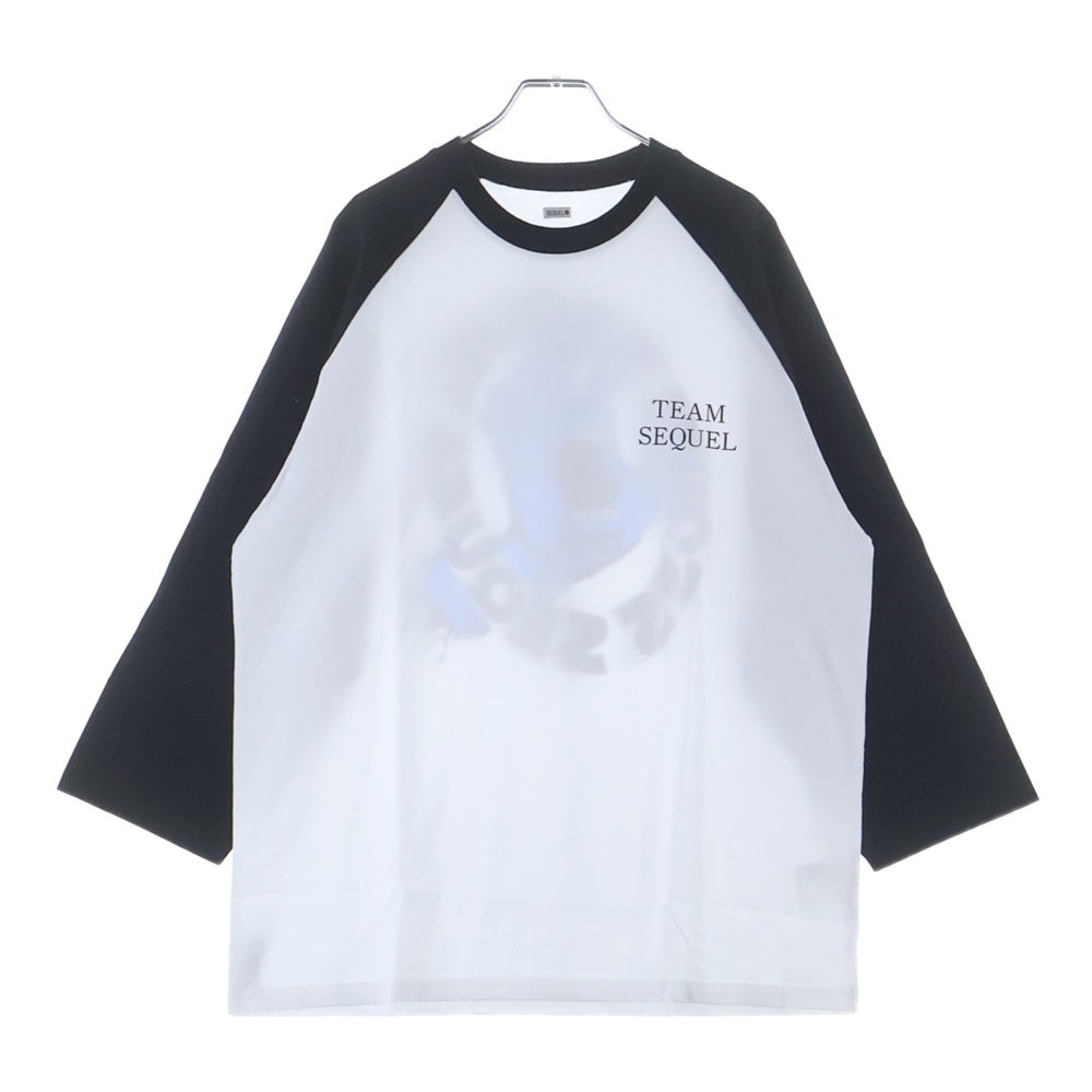 SEQUEL(シークエル) ×SANTA CRUZ RAGLAN WHITE ORIGINAL BODY COTTON サンタクルーズ フロントロゴ スクリーミングハンド ラグラン 七分袖Tシャツ SQ-25AW-SCRT-01
