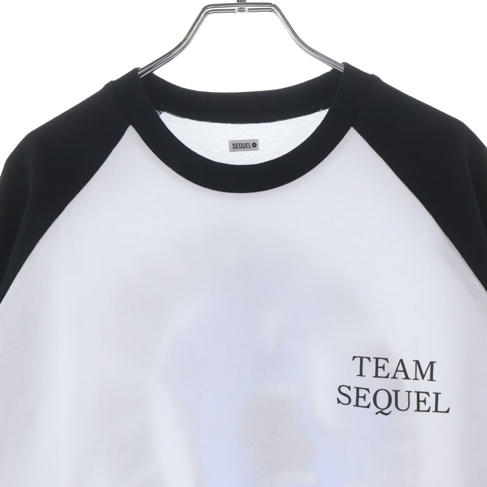 SEQUEL(シークエル) ×SANTA CRUZ RAGLAN WHITE ORIGINAL BODY COTTON サンタクルーズ フロントロゴ スクリーミングハンド ラグラン 七分袖Tシャツ SQ-25AW-SCRT-01