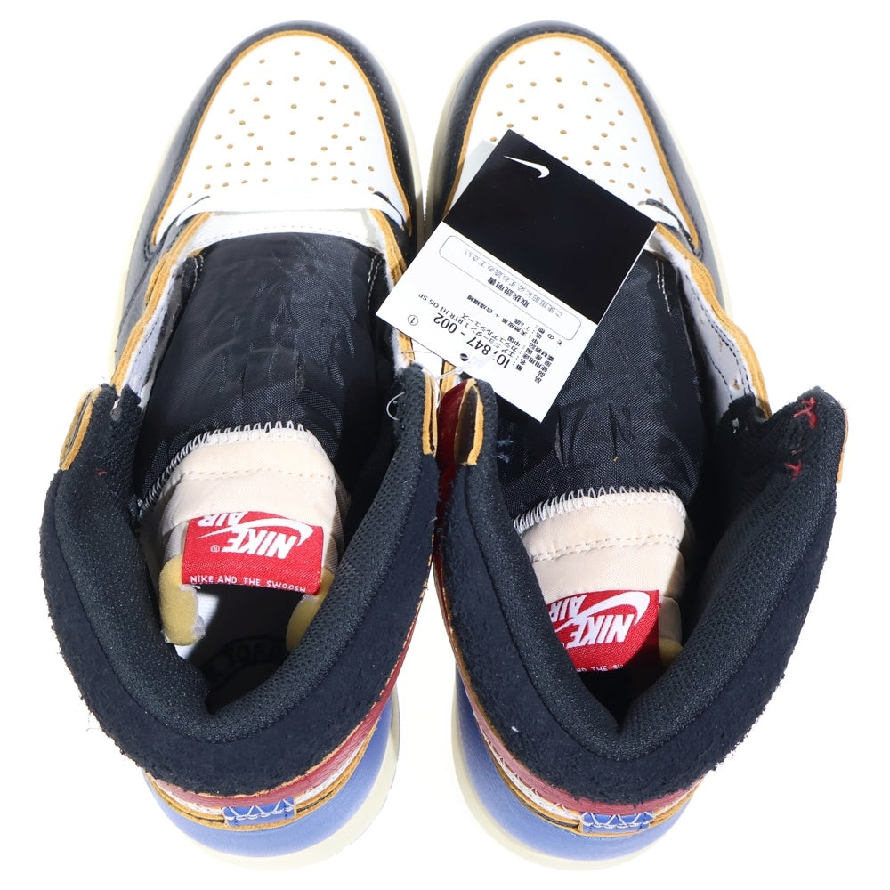 NIKE(ナイキ) ×fragment design ×UNION AIR JORDAN 1 RETRO HIGH OG SP フラグメント ユニオン エアジョーダン1 レトロ ハイカットスニーカー US9.5/27.5cm IO7847-002
