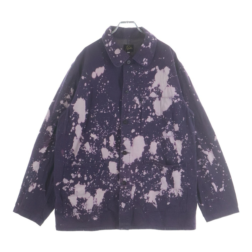 Needles(ニードルス) 19SS ブリーチ加工 マルチポケット デニムカバーオール ジャケット パープル EJ088
