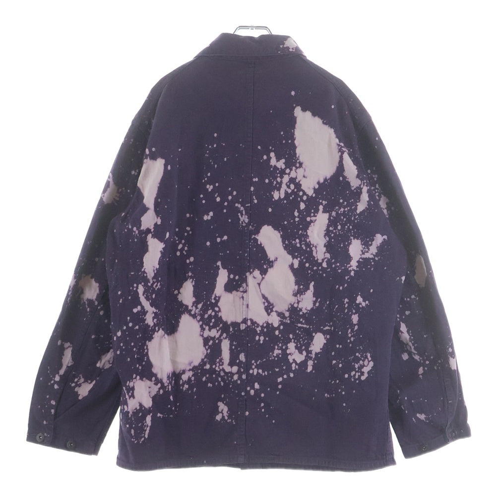 Needles(ニードルス) 19SS ブリーチ加工 マルチポケット デニムカバーオール ジャケット パープル EJ088