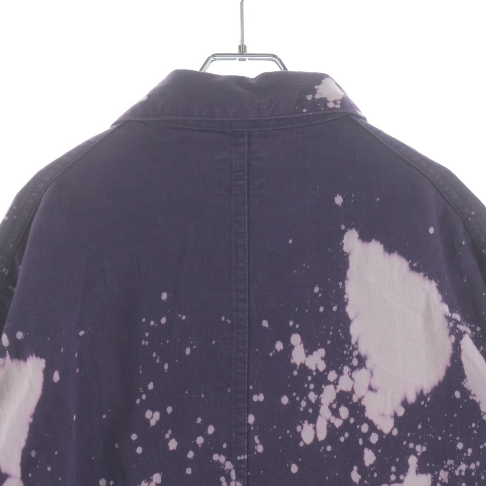 Needles(ニードルス) 19SS ブリーチ加工 マルチポケット デニムカバーオール ジャケット パープル EJ088