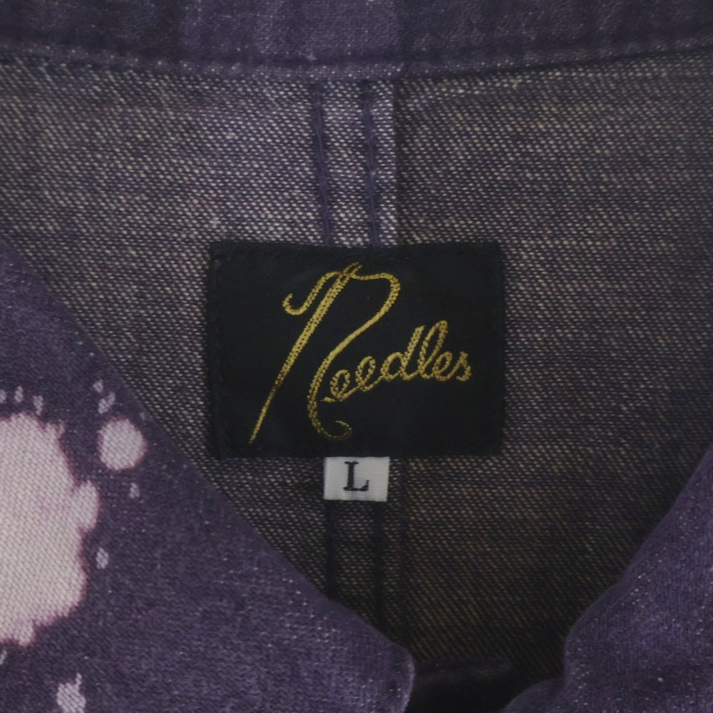 Needles(ニードルス) 19SS ブリーチ加工 マルチポケット デニムカバーオール ジャケット パープル EJ088