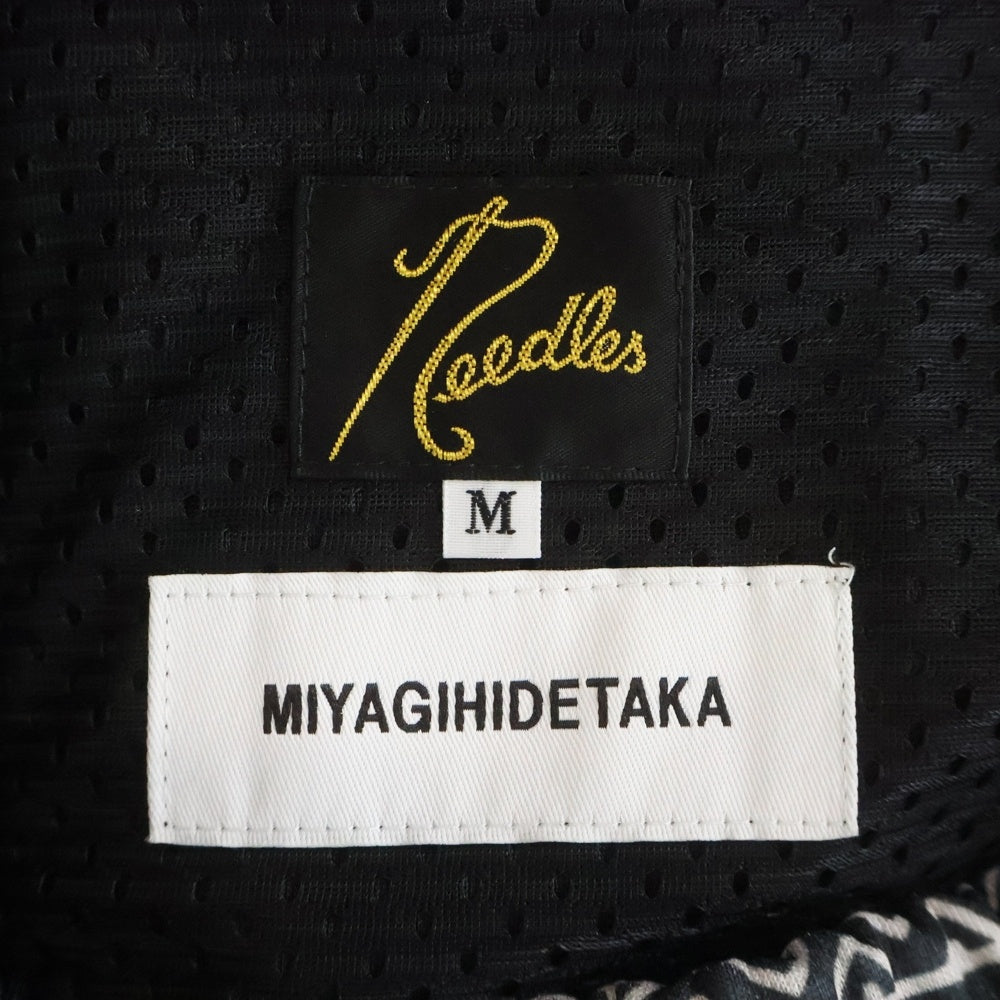 Needles(ニードルス) ×MIYAGIHIDETAKA BOOTCUT TRACK PANT ミヤギヒデタカ ブーツカット 総柄 トラックパンツ ブラック PU1721