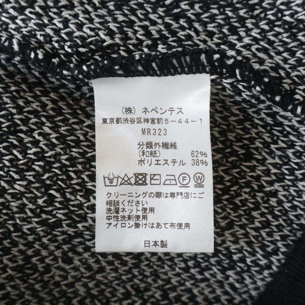 Needles(ニードルス) POLO SWEATER HOUNDSTOOTH ハウンズトゥース柄 半袖ポロシャツ ブラック MR323
