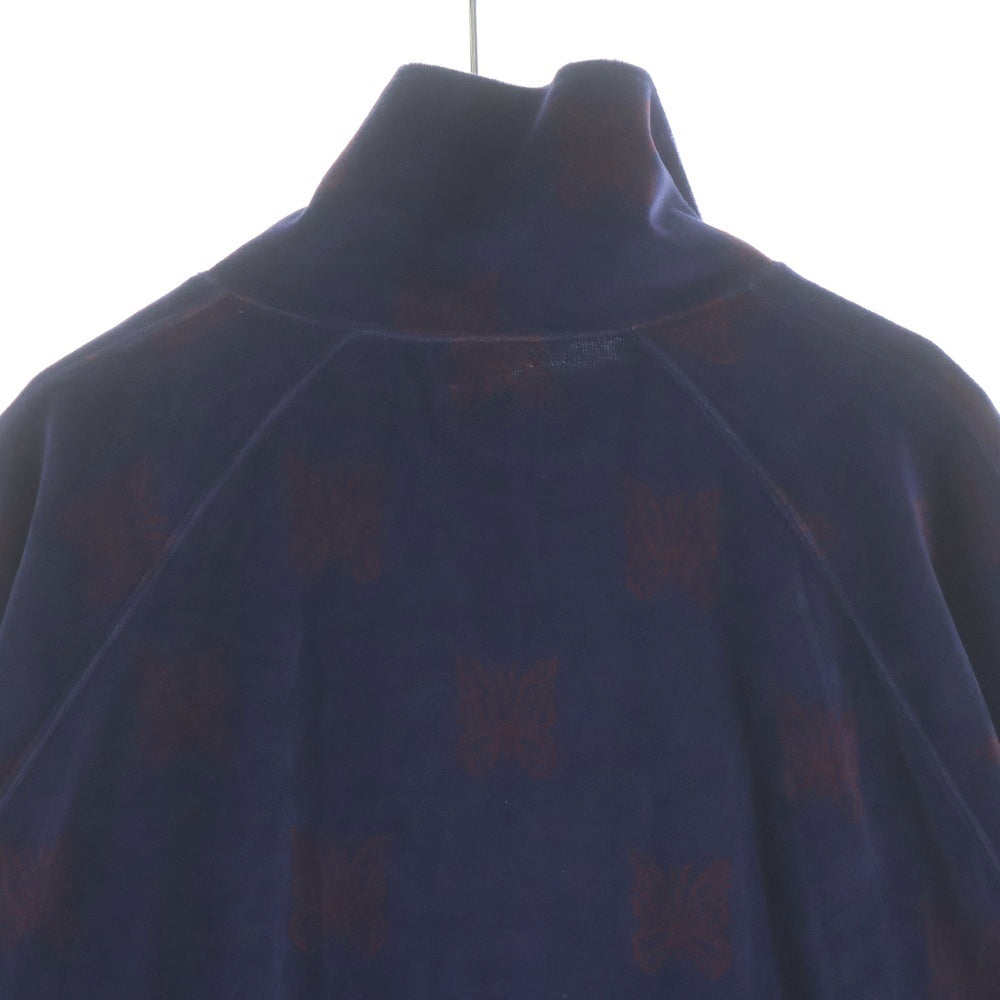 Needles(ニードルス) 22AW パピヨン ベロア ロゴデザイン 総柄 トラックジャケット パープル LQ237
