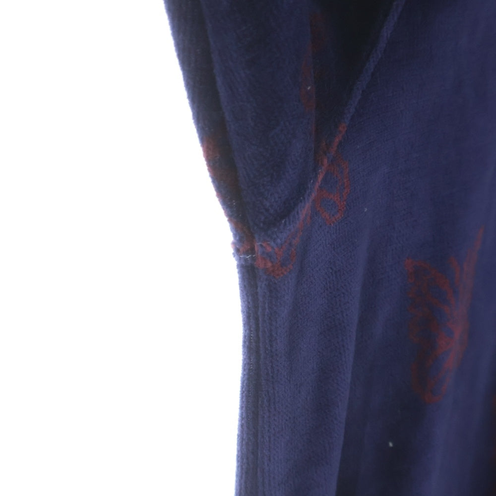 Needles(ニードルス) 22AW パピヨン ベロア ロゴデザイン 総柄 トラックジャケット パープル LQ237
