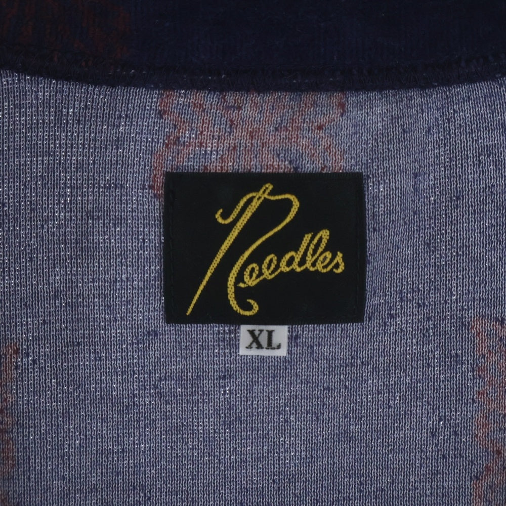 Needles(ニードルス) 22AW パピヨン ベロア ロゴデザイン 総柄 トラックジャケット パープル LQ237