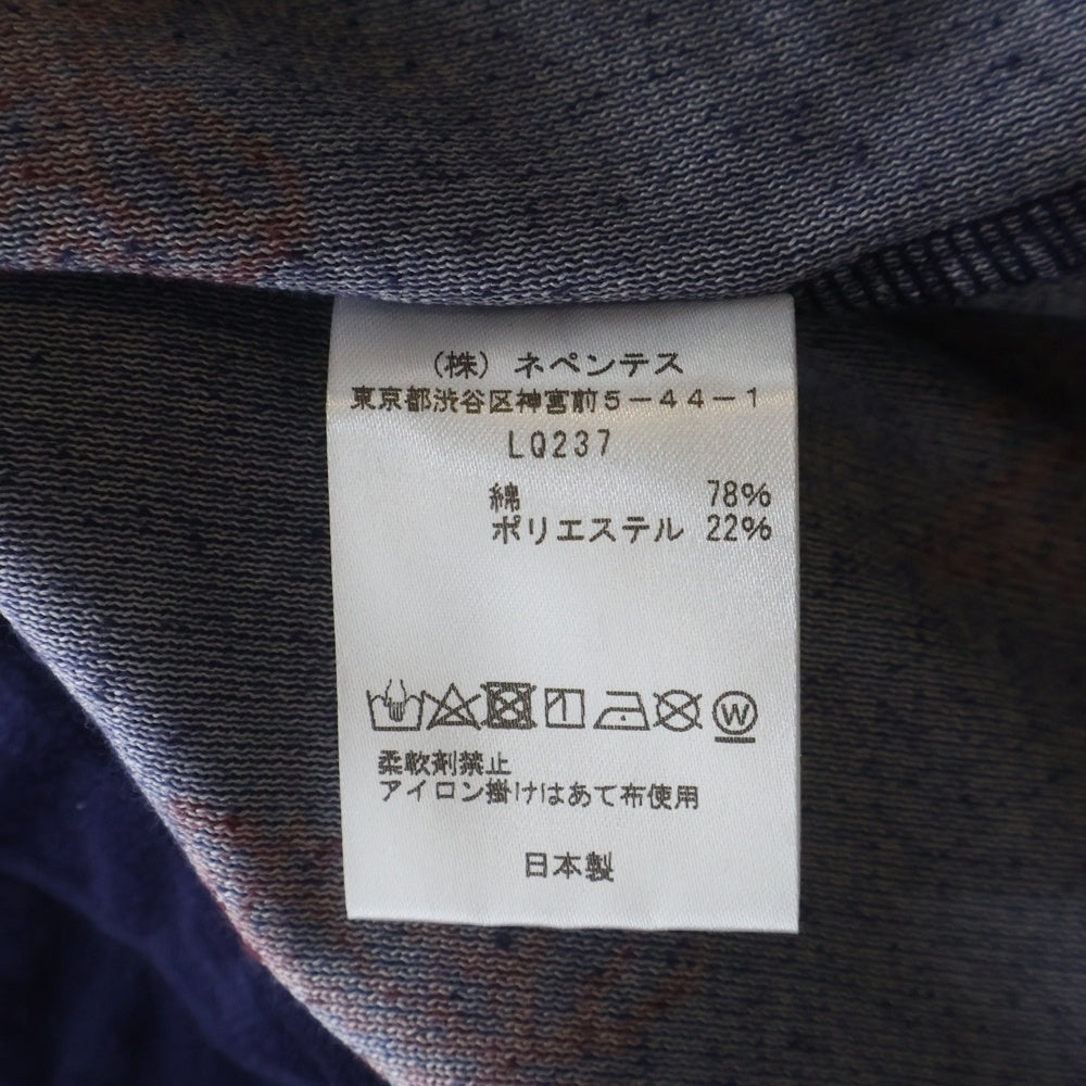 Needles(ニードルス) 22AW パピヨン ベロア ロゴデザイン 総柄 トラックジャケット パープル LQ237