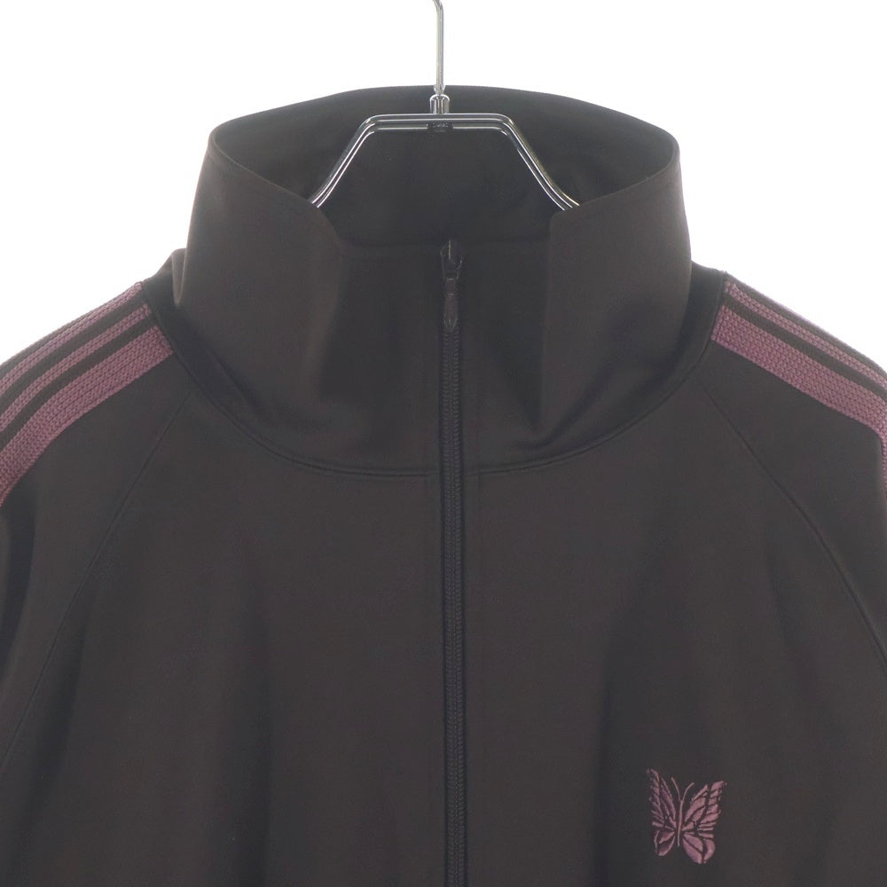 Needles(ニードルス) TRACK JACKET エンブロイダリーロゴデザイン ジップアップ トラックジャケット ブラウン FK335
