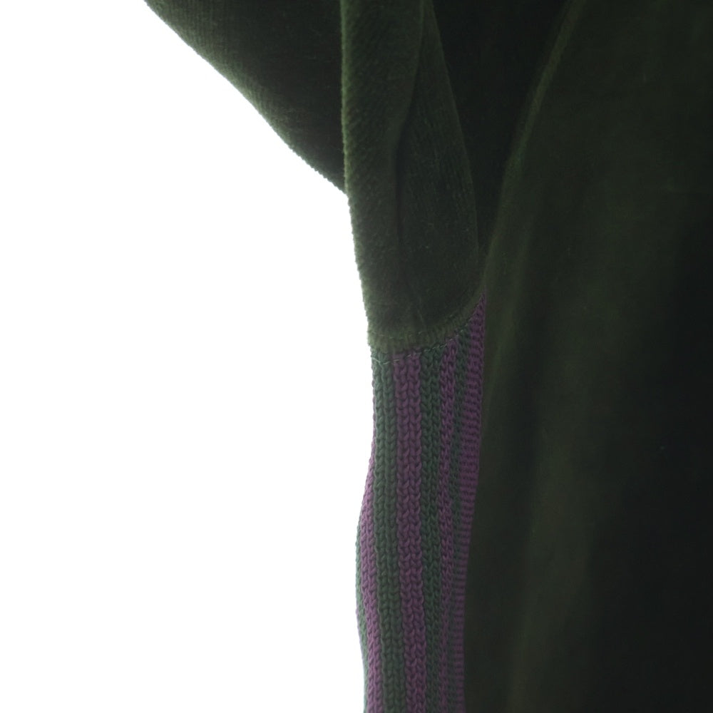 Needles(ニードルス) 21AW VELOUR TRACK JACKET ベロア ロゴデザイン ジップアップ トラックジャケット カーキ J0227