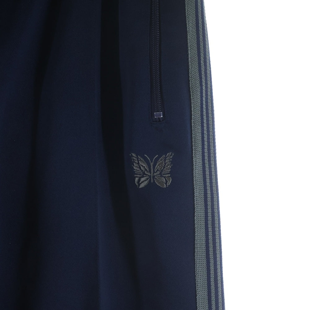 Needles(ニードルス) POLY SMOOTH TRACK PANT ポリ スムース ロゴデザイン トラックパンツ ブルー J0222
