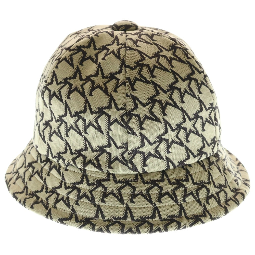 Needles(ニードルス) 22AW BERMUDA HAT POLY JQ STAR バミューダハット ポリエステルジャガード スター ロゴエンブロイダリー ポリエステル バケットハット 帽子 ベージュ LQ524