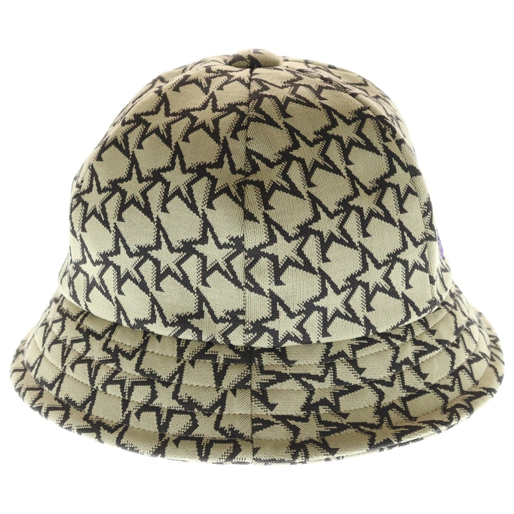 Needles(ニードルス) 22AW BERMUDA HAT POLY JQ STAR バミューダハット ポリエステルジャガード スター ロゴエンブロイダリー ポリエステル バケットハット 帽子 ベージュ LQ524