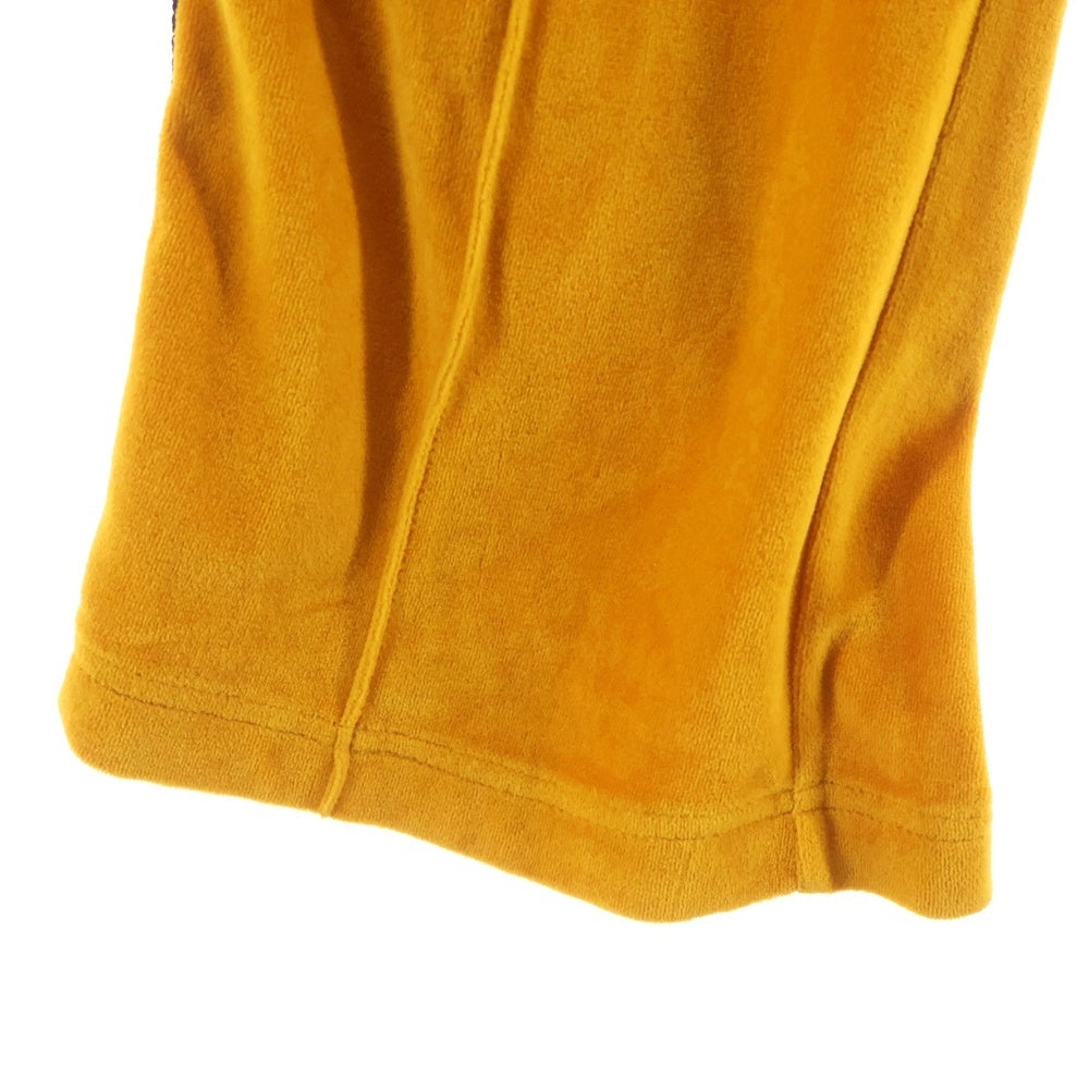 Needles(ニードルス) NARROW TRACK PANT VELOUR ナロー ベロア ロゴデザイン ラインパンツ イエロー GL221