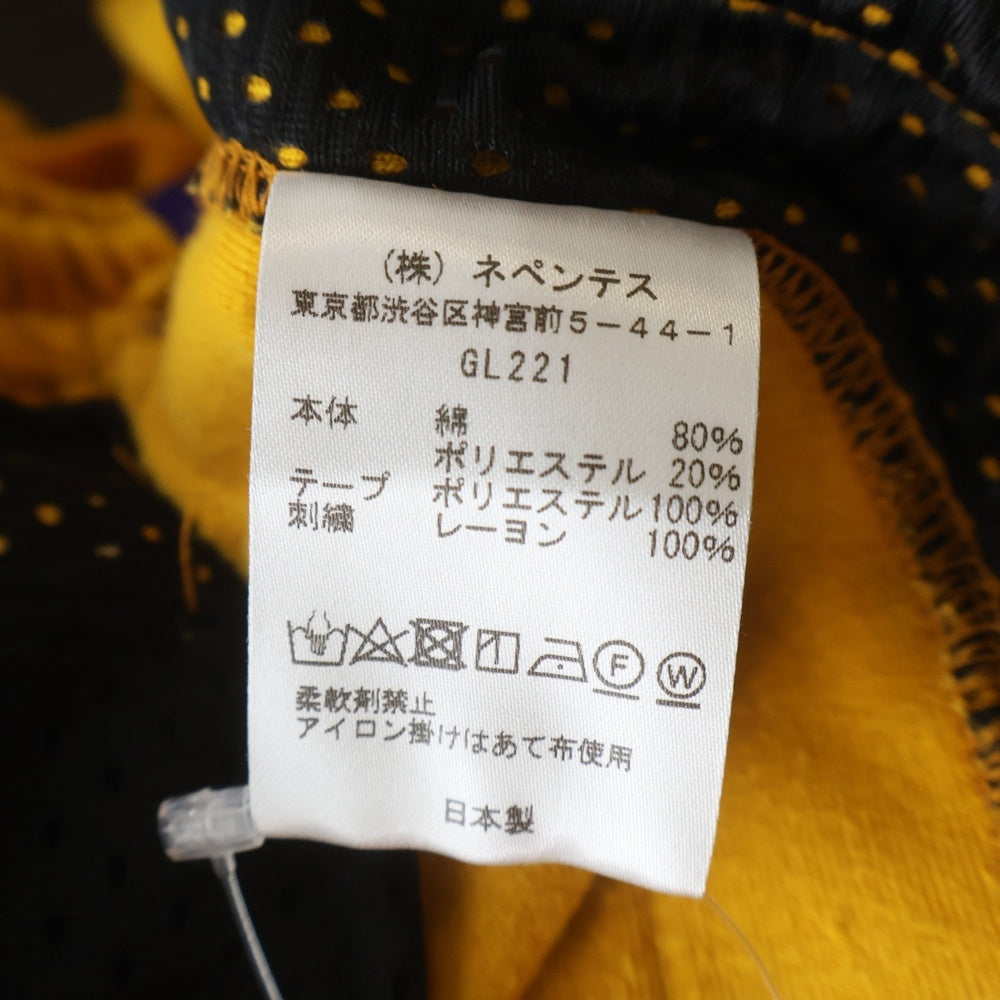 Needles ニードルス NARROW TRACK PANT VELOUR ナロー ベロア ロゴデザイン ラインパンツ イエロー GL221 Needles(ニードルス) NARROW TRACK PANT VELOUR ナロー ベロア ロゴ