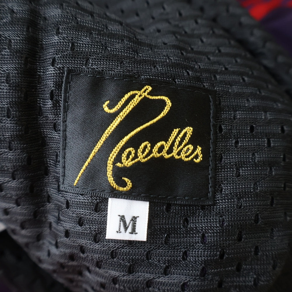 Needles(ニードルス) 22AW POLY SMOOTH TRACK PANT ポリ スムース ロゴデザイン トラックパンツ パープル LQ229