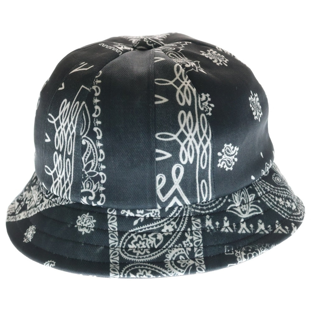 Needles(ニードルス) ペイズリー柄 ロゴエンブロイダリー ポリエステル バケットハット 帽子 グレー PU1723