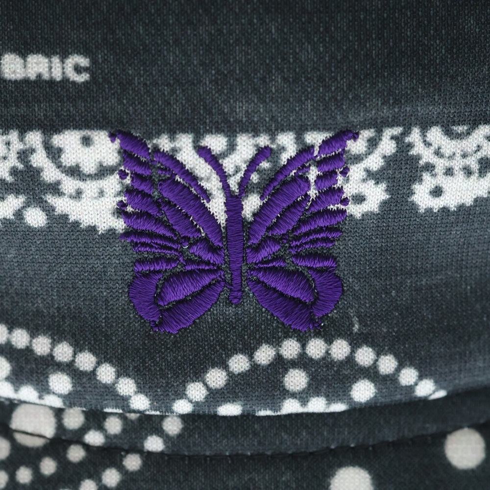 Needles(ニードルス) ペイズリー柄 ロゴエンブロイダリー ポリエステル バケットハット 帽子 グレー PU1723