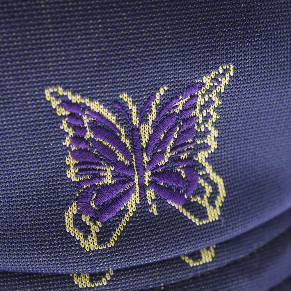 Needles(ニードルス) バタフライ 総柄 ロゴエンブロイダリー ポリエステル バケットハット 帽子 ネイビー GL047