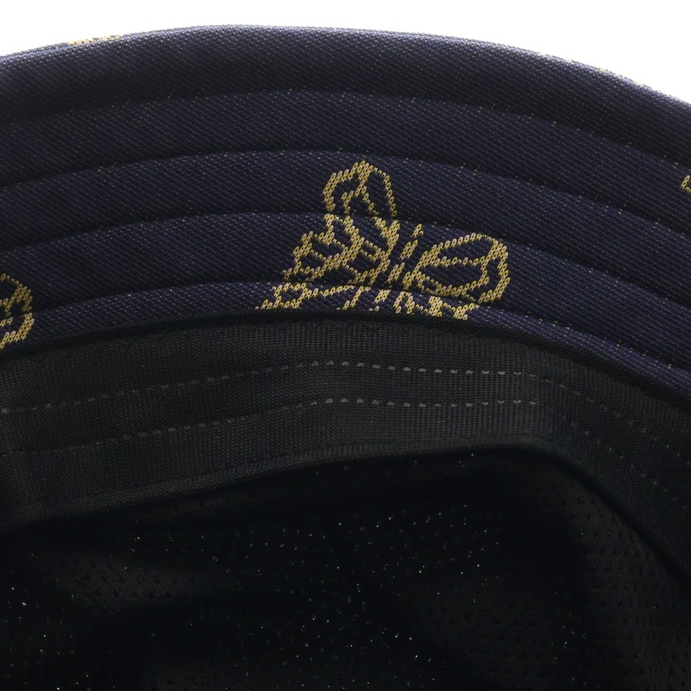 Needles(ニードルス) バタフライ 総柄 ロゴエンブロイダリー ポリエステル バケットハット 帽子 ネイビー GL047