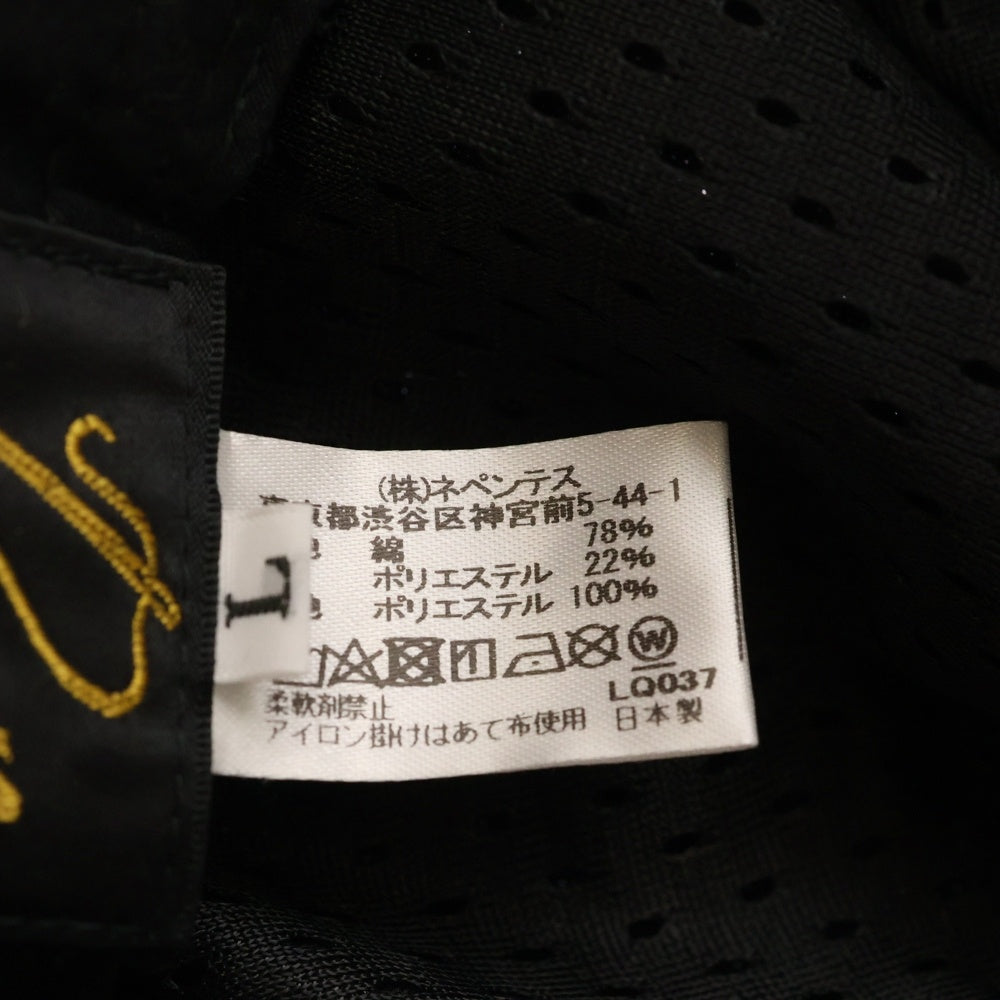 Needles(ニードルス) バタフライ 総柄 ロゴエンブロイダリー コットンベロア バケットハット 帽子 ネイビー LQ037