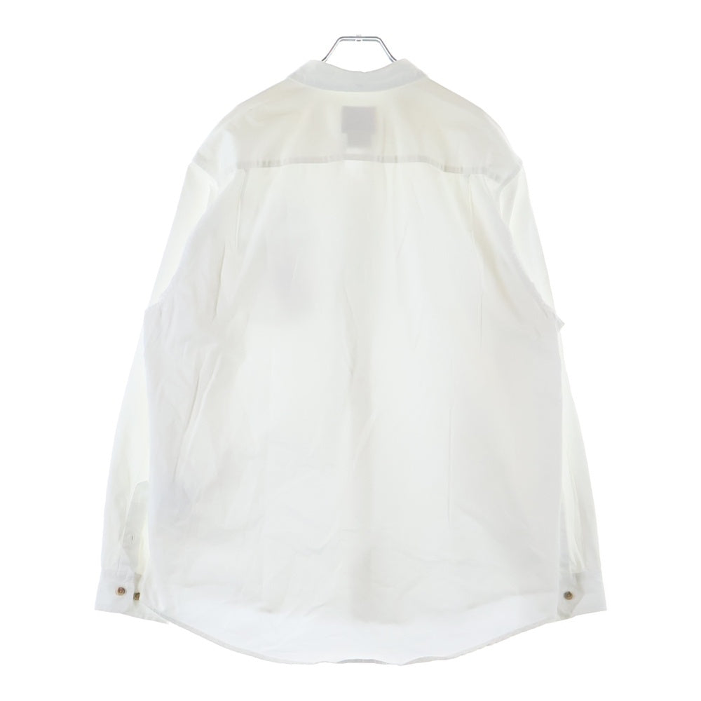 SUPREME(シュプリーム) 21SS ×Cotton Twill Shirt ナイキ ロゴエンブロイダリー レギュラーカラー コットン ツイル 長袖シャツ ホワイト DC1083-133