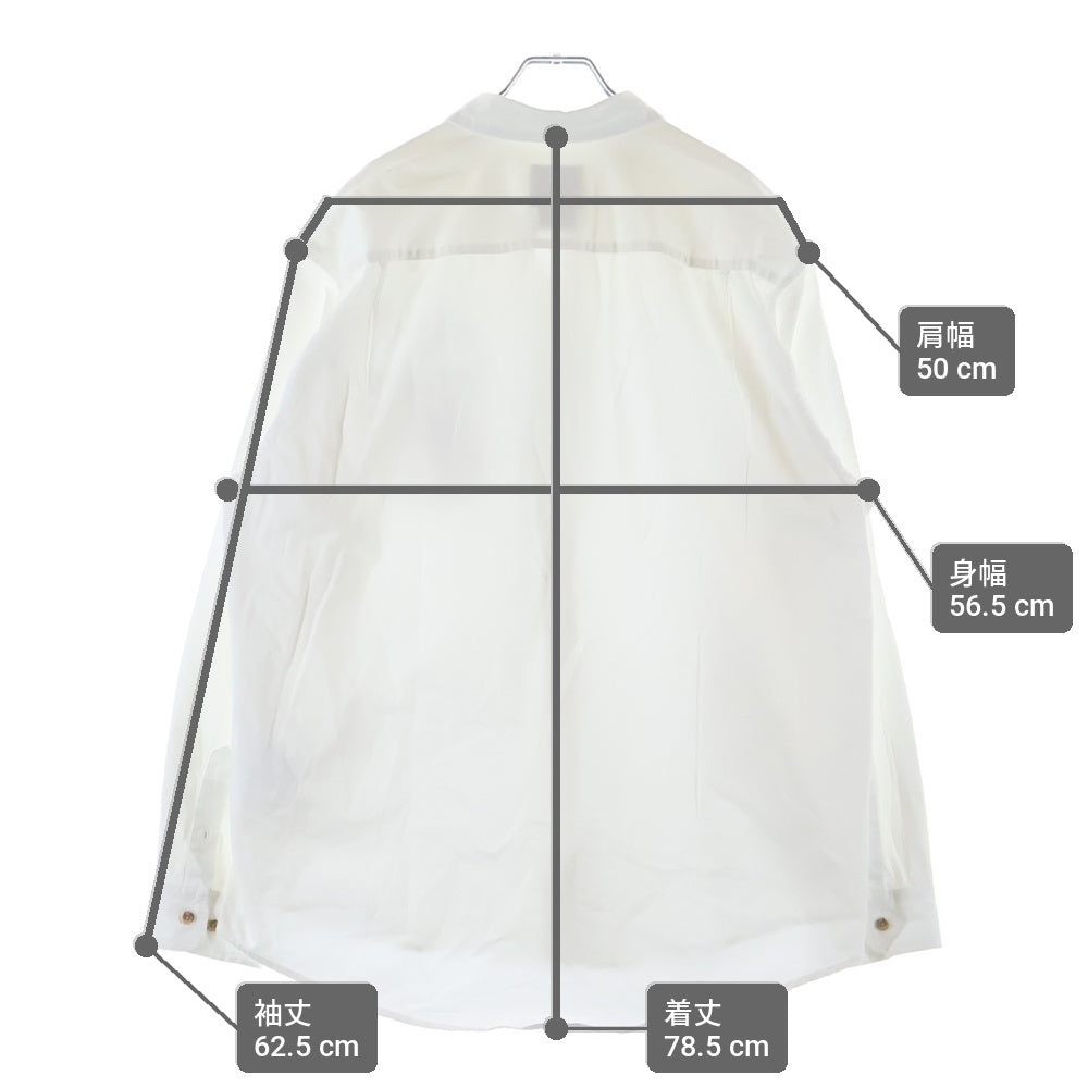 SUPREME(シュプリーム) 21SS ×Cotton Twill Shirt ナイキ ロゴエンブロイダリー レギュラーカラー コットン ツイル 長袖シャツ ホワイト DC1083-133