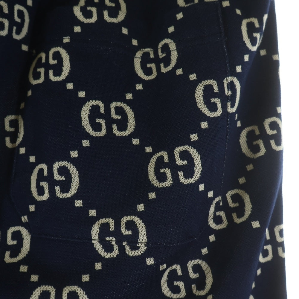 GUCCI グッチ GG Jacquard Sweat Pants GGジャガード スウェットパンツ 総柄 496920 ネイビー GUCCI(グッチ) GG Jacquard Sweat Pants GGジャガード スウェット