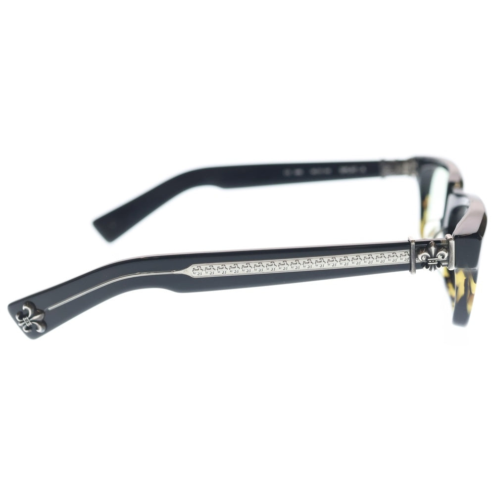 CHROME HEARTS(クロムハーツ) SPLAT-A BSフレアテンプル スクエアフレーム サングラス メガネ ブラック/シルバ-