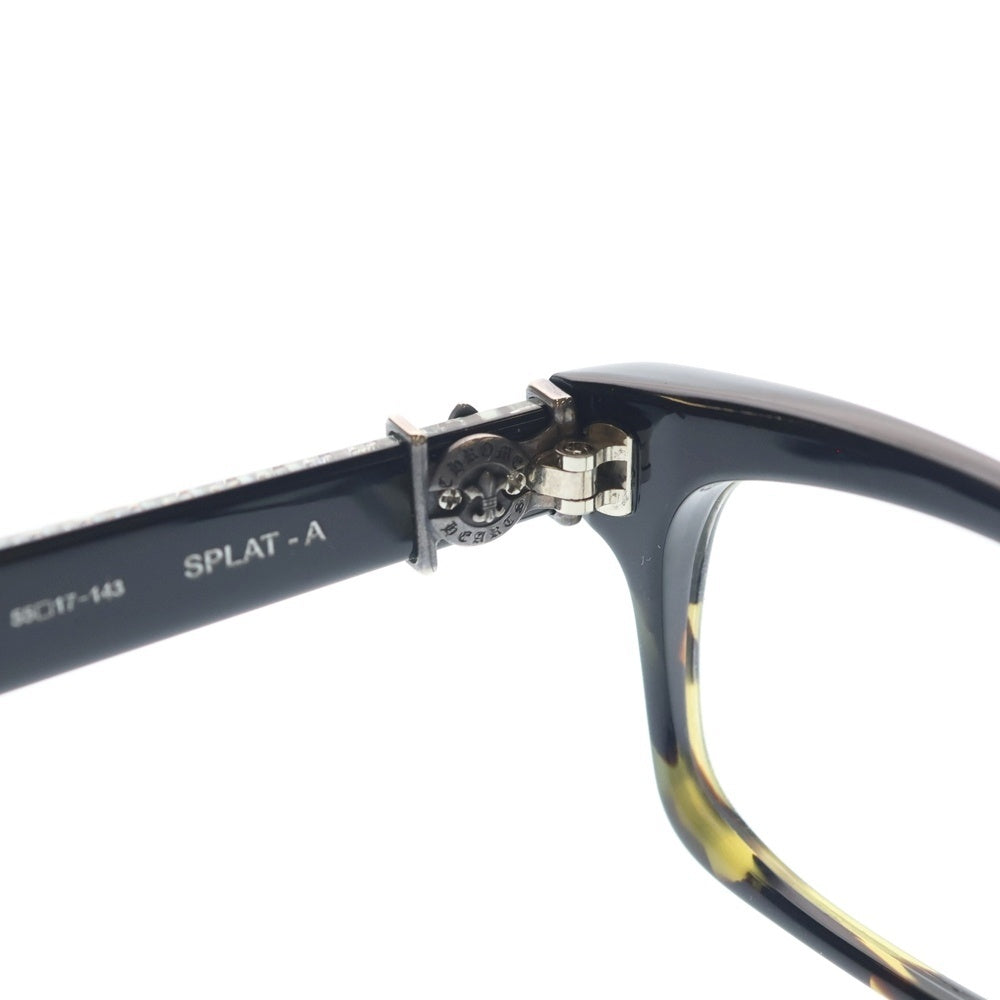 CHROME HEARTS(クロムハーツ) SPLAT-A BSフレアテンプル スクエアフレーム サングラス メガネ ブラック/シルバ-